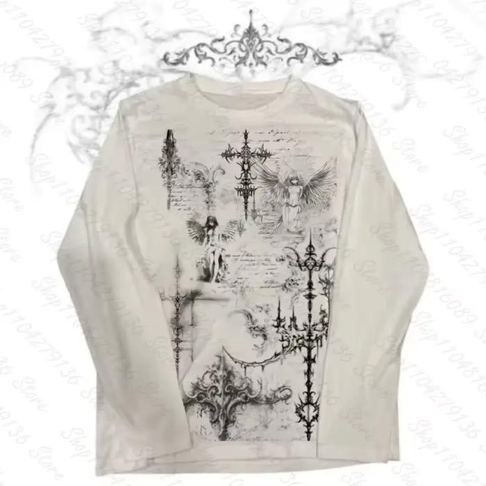 Femme vêtements pour femmes Kawaii Emo graphique t-shirts Y2k hauts haut court