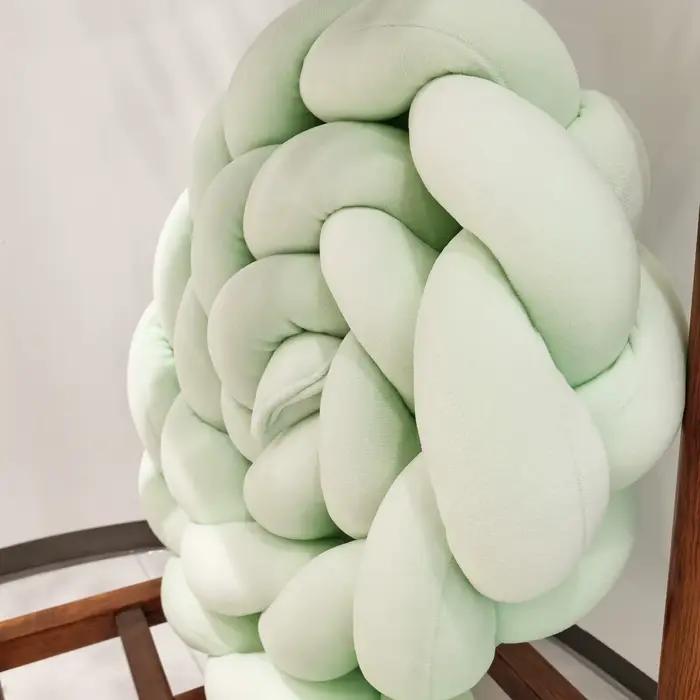 1M/2M/3M/4M bébé pare-chocs lit tresse noeud oreiller coussin pour infantile berceau protecteur lit