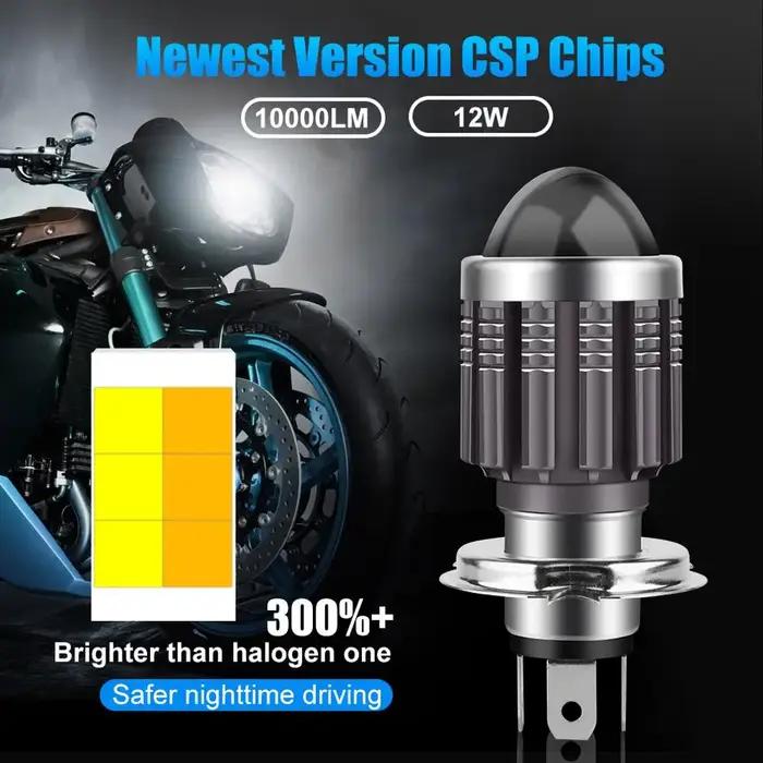 Ampoule de phare de moto à LED H4, H6, projecteur 12 V, accessoires de motos, lampe Hi Lo, antibroui