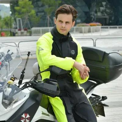 Manteau imperméable et pantalon de pluie pour moto