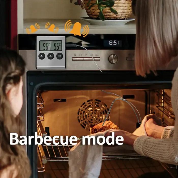 Thermomètre de cuisine numérique, four à barbecue, gril à viande, fonction minuterie, compteur de ch