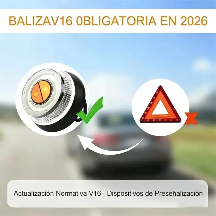 Lampe de secours V16 Géolocation DGT 3.0 Position GPS Période de Validité des Données jusquen 2038 pour la Sécurité Routière Conforme aux Normes Réglementaires