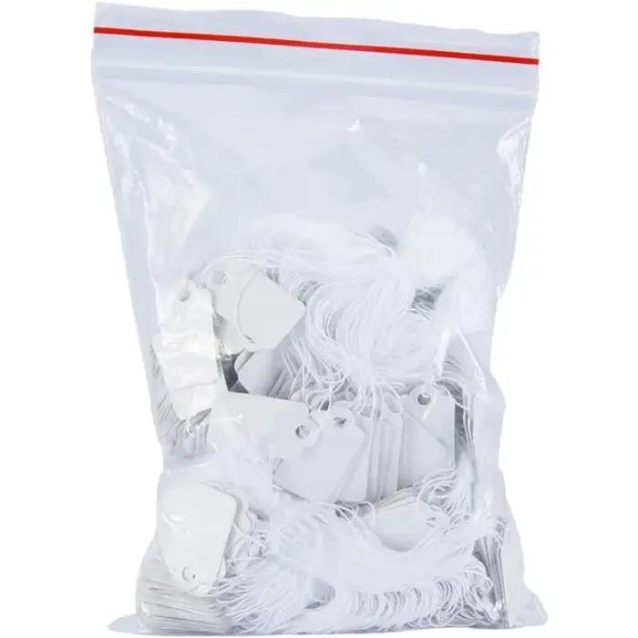 Étiquettes rectangulaires blanches de marquage de ficelle