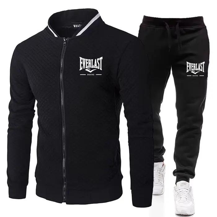 Ensemble de veste et pantalon EVERLAST BOXING pour homme, col montant, style streetwear, printemps-a