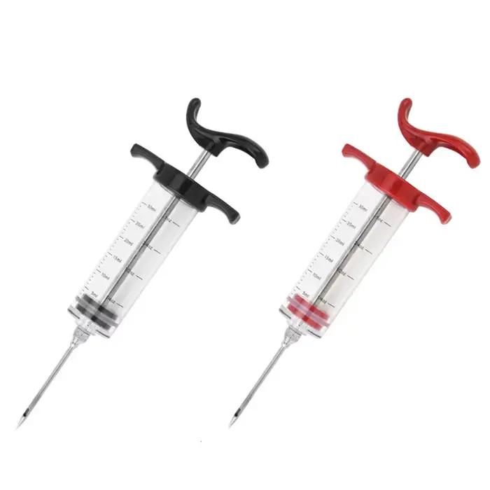 Seringue à injecter de la viande avec 3 aiguilles d'injection de marinade pour barbecue