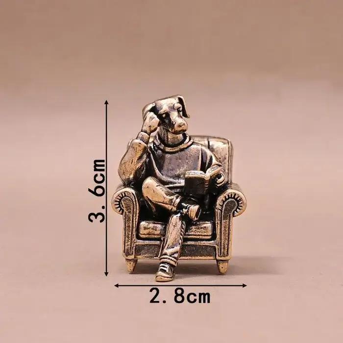 Figurine miniature Dog CEO, décoration de bureau rétro, ornement de collection