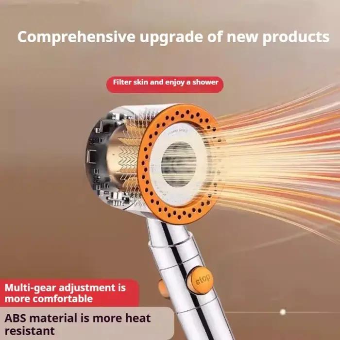 Spray Spa Shower Head ABS Portable Haute Pression Grand Débit avec Bouton Stop Filtre Universel Douche