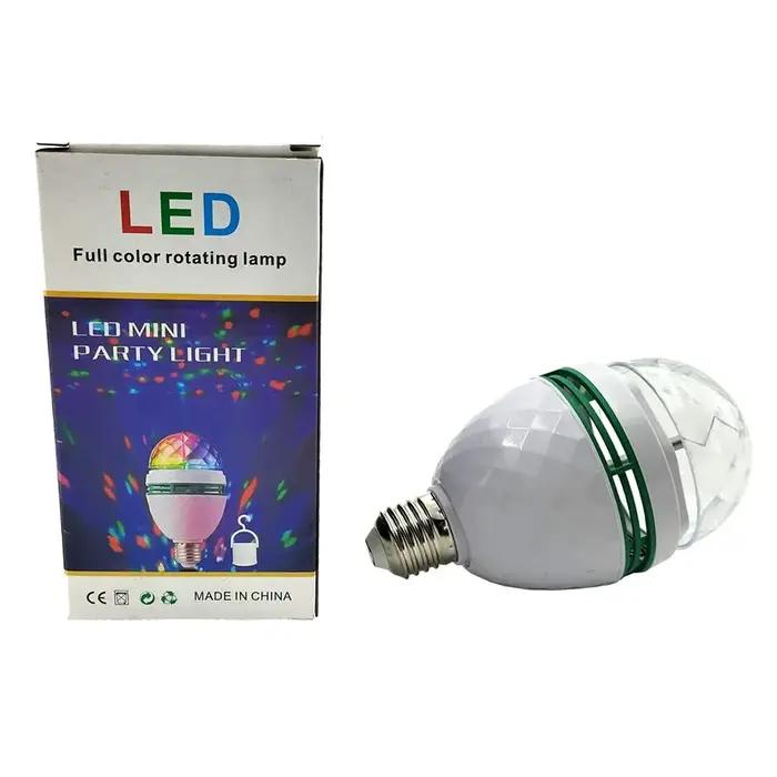 Ampoule Led E27 RGB 9W, projecteur de couleur magique, lumière de scène rotative automatique AC85-26