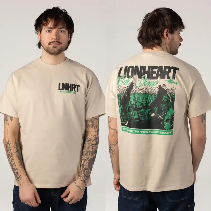 T-shirt en coton graphique Lionheart unisexe, manches courtes, tendance, de marque, de luxe, décontr