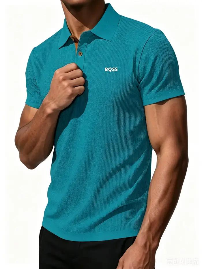 Polo en tricot gaufré Prana pour hommes, décontracté et respirant, adapté pour le golf, le sport et le quotidien