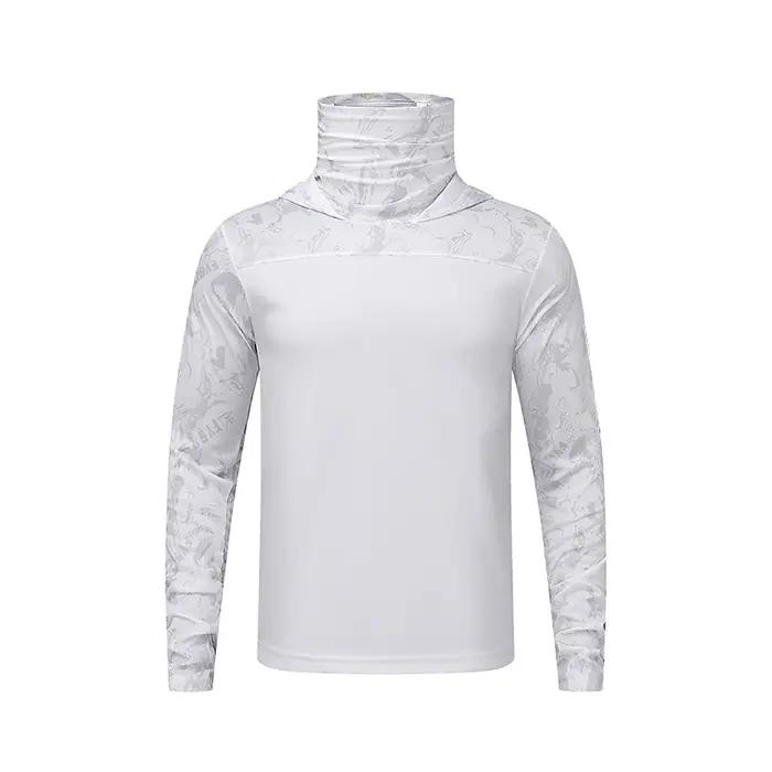 T-shirts d'été Ultra-fins Protection solaire maille légère Patchwork Camouflage soie glacée sport él