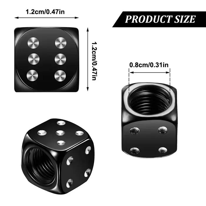 DSYCAR 2/8 pièces bouchons de Valve de pneu en aluminium tige de roue de dés tige de roue de pneu ti