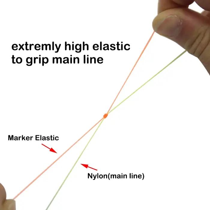 Ligne de pêche à la carpe élastique, 6m, marqueur de nœud, plate-forme de cheveux, ligne de Distance