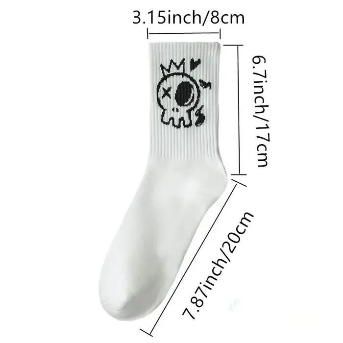 Lot 10 paires chaussettes diablotin pour chasse - Motif personnalisé noir blanc occasions tendance