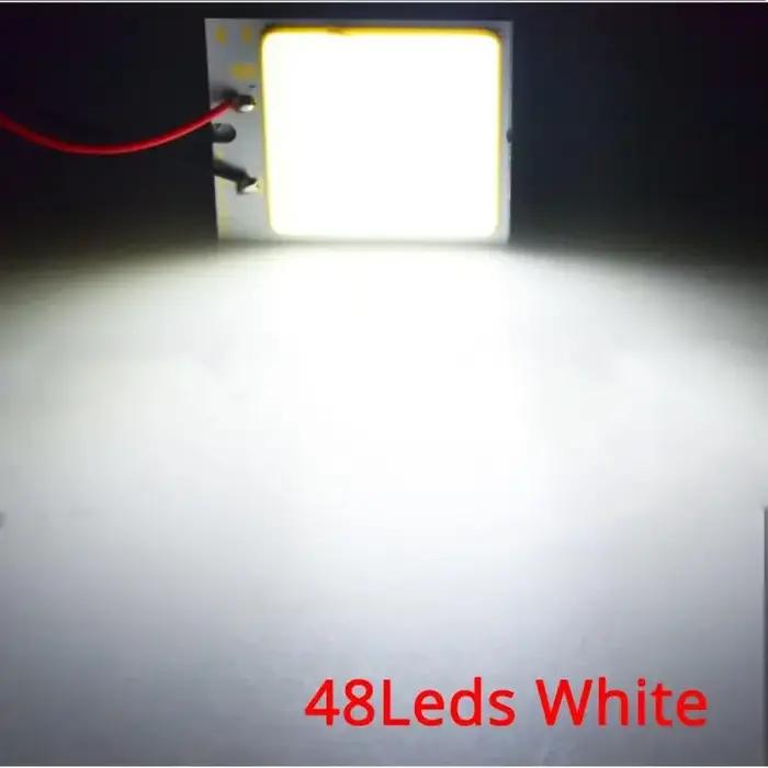 2X blanc T10 W5W Cob 16SMD 24SMD 36SMD 48SMD voiture Led dégagement panneau d'immatriculation lampe Auto intérieur lectu