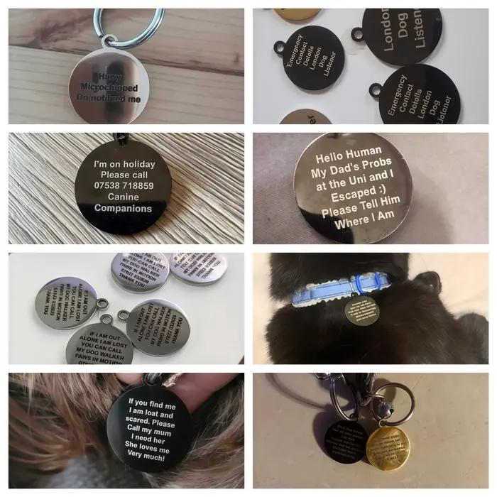 Étiquette de chien personnalisée gravée sur mesure