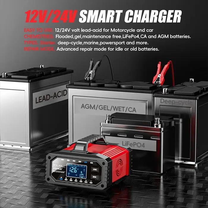 Chargeur de batterie 12V 15A / 24V 5A 300W, testeur de moto et de voiture, outils de réparation d'im