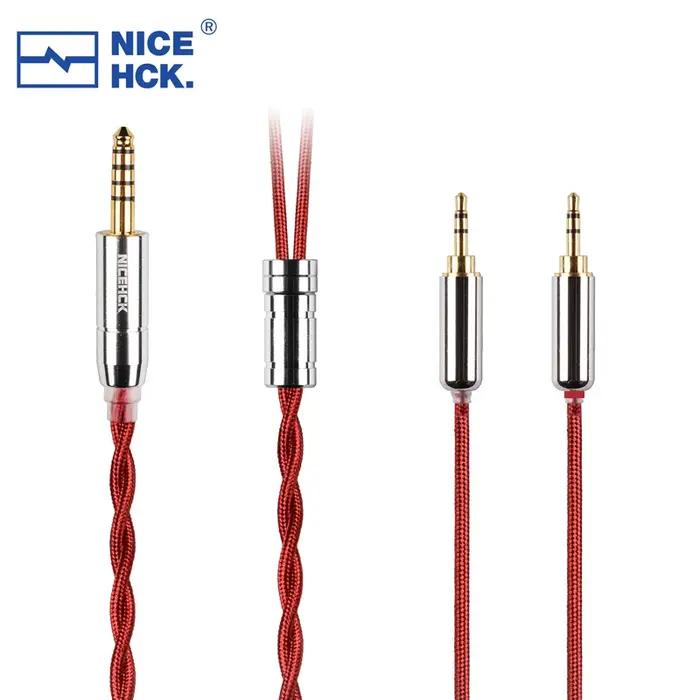 NICEHCK HeadAg 4N câble Coaxial argent pur HIFI Audio casque 4.4mm équilibré HD650/double 2.5mm HD60