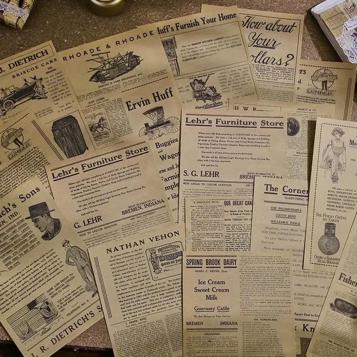 Bloc-notes vintage à feuilles mobiles pour scrapbooking et collage artistique en papier léger - 8 couleurs disponibles pour les artistes et amateurs de créativité