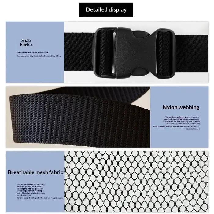 Filet de protection pour animaux domestiques (chiens et chats) pour coffre de voiture