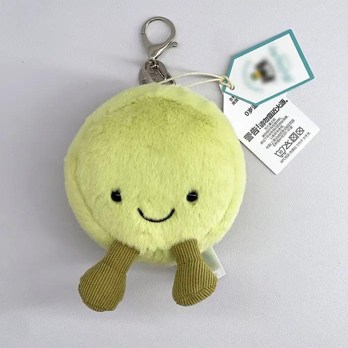 JELLYCAT Porte-clés en peluche ballon de golf, porte-clés en peluche raisin, peluche méduse, hippopo