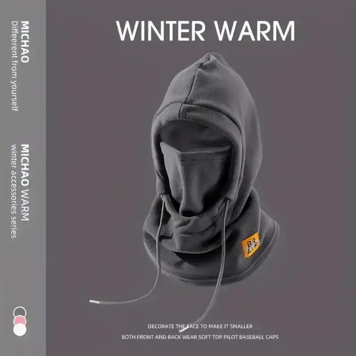 Chapeau chaud d'hiver avec masque et cache-cou 3 en 1