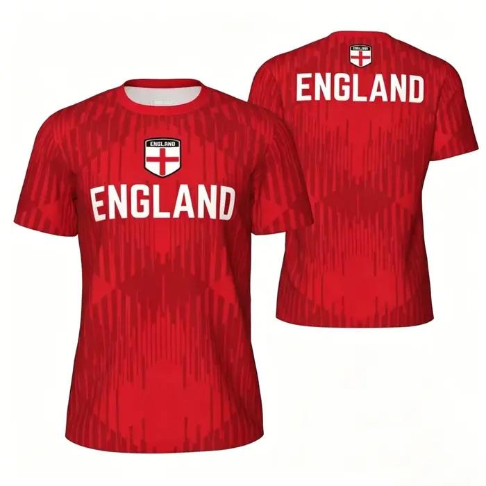 T-shirt Imprimé en 3D Drapeau Anglais Respirant et Rapide à Sécher Pour Hommes Fitness Streetwear Occasionnels
