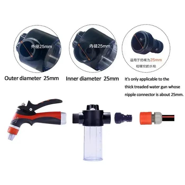 Pistolet à eau multifonction pour lavage de voiture, bouteille de mousse de neige de 100ml