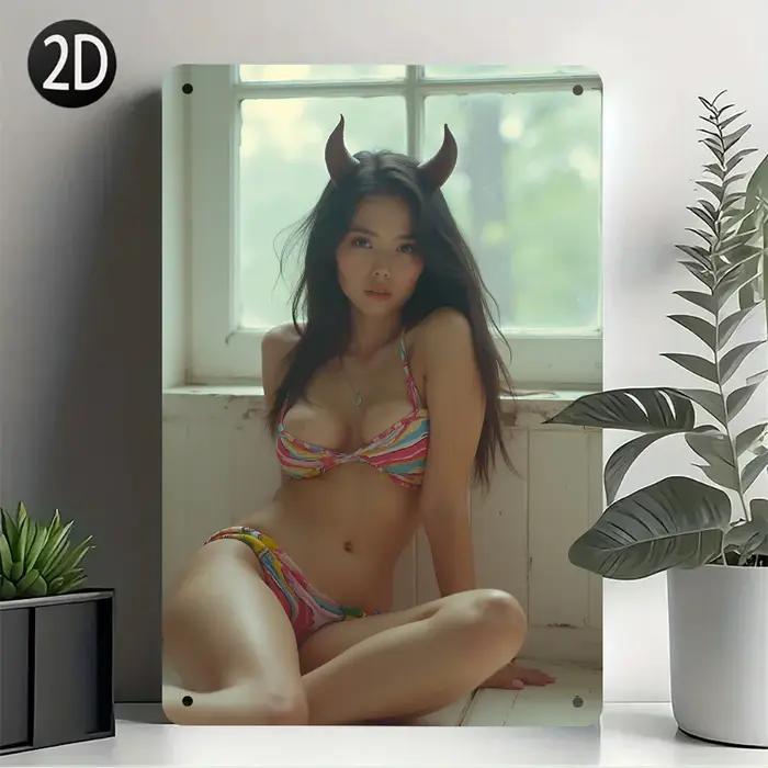 Une plaque en fer vintage avec l'inscription « Sexy Beauty »
