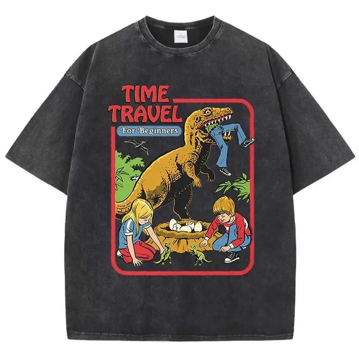 T-shirt rétro à manches courtes en coton pour homme, style décontracté, respirant et extensible, à offrir pour l'été et les occasions informelles