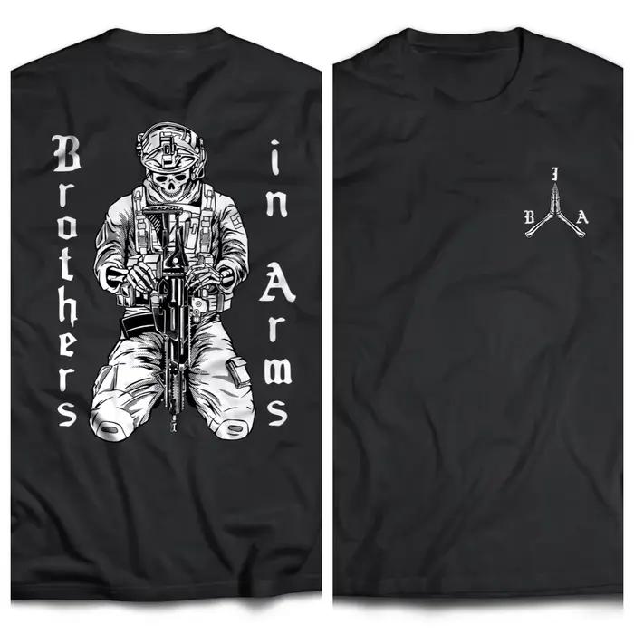 T-shirt décontracté d'été style artistique militaire tactique Brothers in Arms AMMO, haut de gamme p