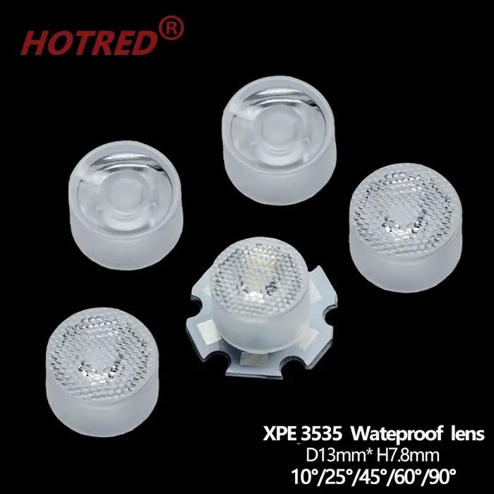 Lentille LED XPE étanche, réflecteur Plano ColliDonor, 100 pièces, 13mm, 1W, 3W, 5W, 3535, résistant