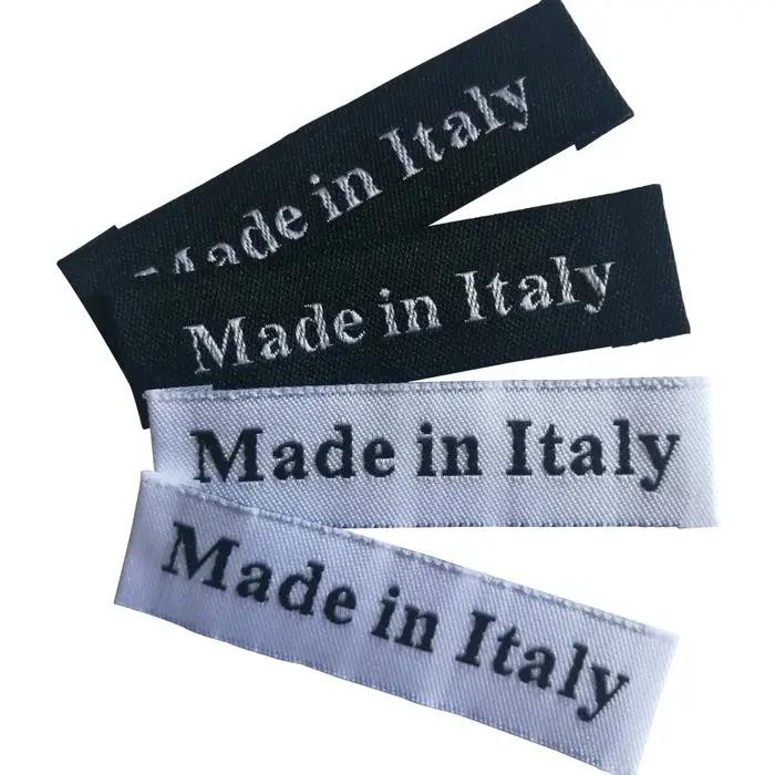 Étiquettes de vêtements fabriquées en italie, étiquette Zakka tissée à la main, à coudre personnalisées pour accessoires de travail manuel