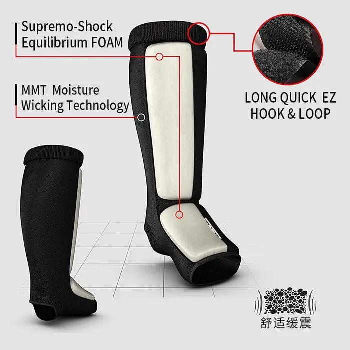 Protège-tibia de boxe en coton MMA, Protection du cou-de-pied et de la cheville, Protection des pied