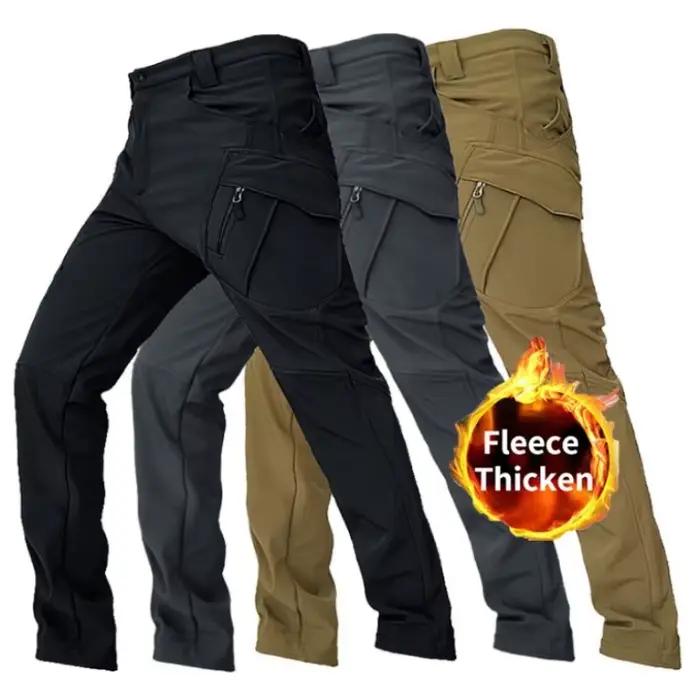 Pantalon d'hiver homme doublé polaire - Tactical chaud et imperméable pour randonnée et ski - Cargo thermique
