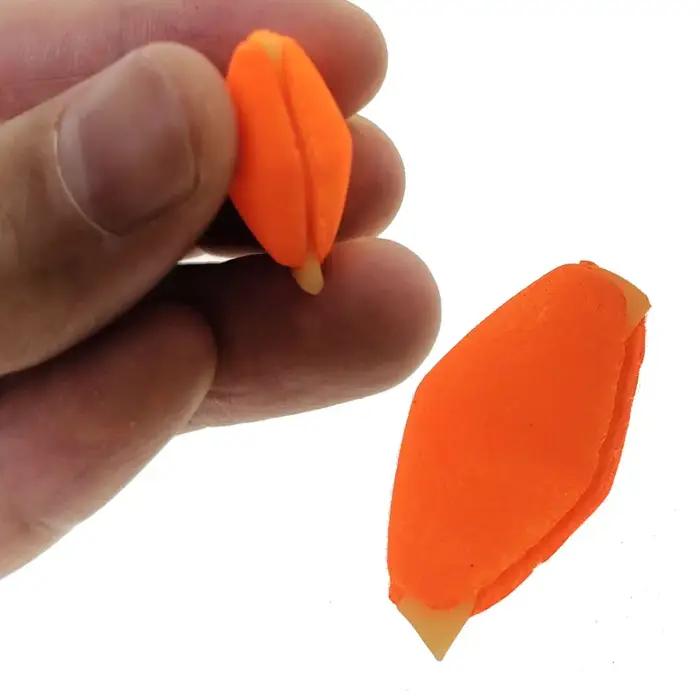 Tube de pêche à la mouche Fluorescent Orange/jaune, flotteur en mousse, indicateurs de frappe, haute