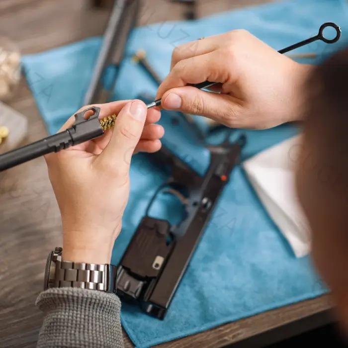 GUGULUZA 3/6 pièces ensemble 9MM Kit de nettoyage de pistolet en laiton brosse d'alésage tige en Nyl