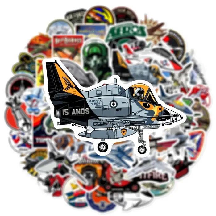 Autocollants Graffiti Avions de html, Airanafor DIY, Accessoire pour Téléphone, Ordinateur Portable, Garde-Robe, Tasse d'Eau, Skateboard, Casque, 10 50 Pièces