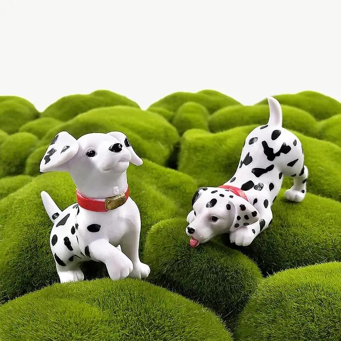 Figurine de chiot dalmatien, 6 pièces, modèle Animal de dessin animé, décoration de maison, décoration de jardin féerique Miniature, accessoires de bricolage modernes