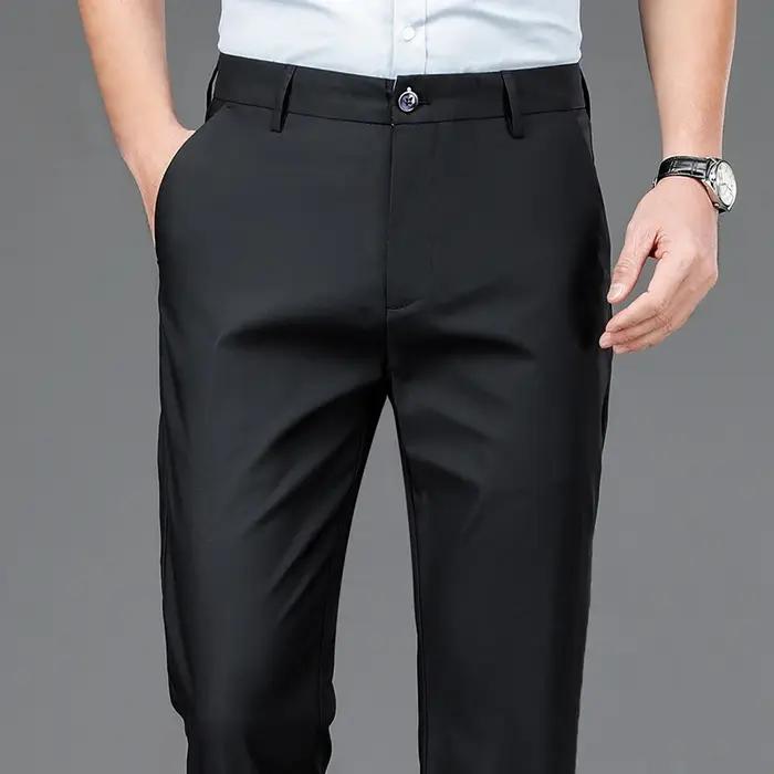 Pantalon homme décontracté intelligent stretch sport séchage rapide bureau noir marine travail