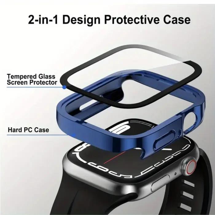 Coque étanche Apple Watch 7 8 9 - Protection écran et bumper 2 pièces - Accessoires iWatch 45mm 41mm