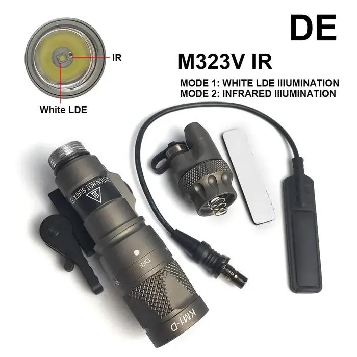 SOTAC-Lampe de poche LED blanche DulM323V, éclairage IR, avec pressostat à distance et support QD po