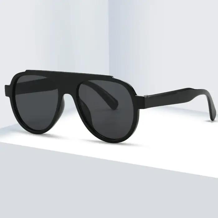 Lunettes de soleil rétro grand cadre 2024 pour hommes et femmes - Protection UV voyage, montagne et outdoor