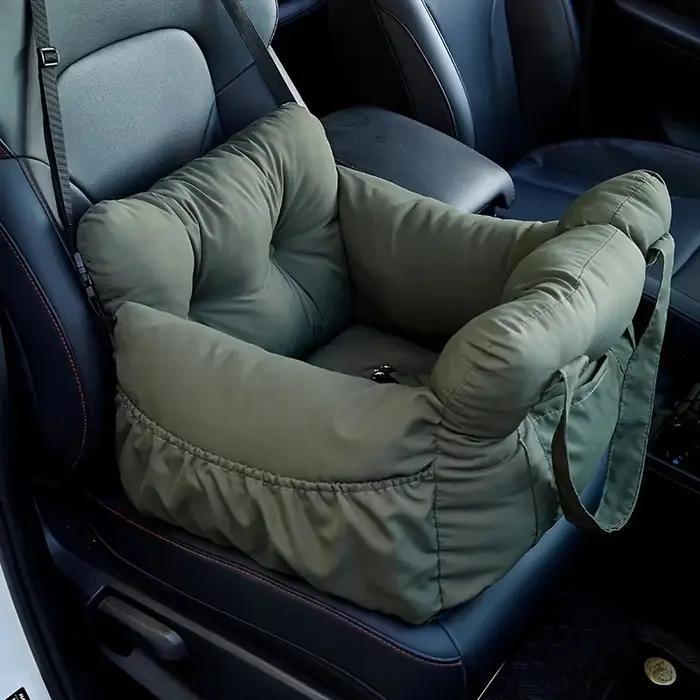 Siège auto pour chien avec ceinture de sécurité – Lit de voiture antidérapant pour petits chiens
