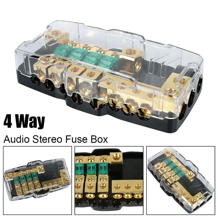 Système Audio pour moto 24V 12V, boîte à fusibles stéréo, séparateur avec lames de fusible 30A 60A,