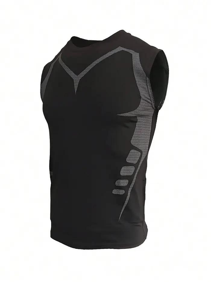 Maillot de sport élastique à compression pour homme