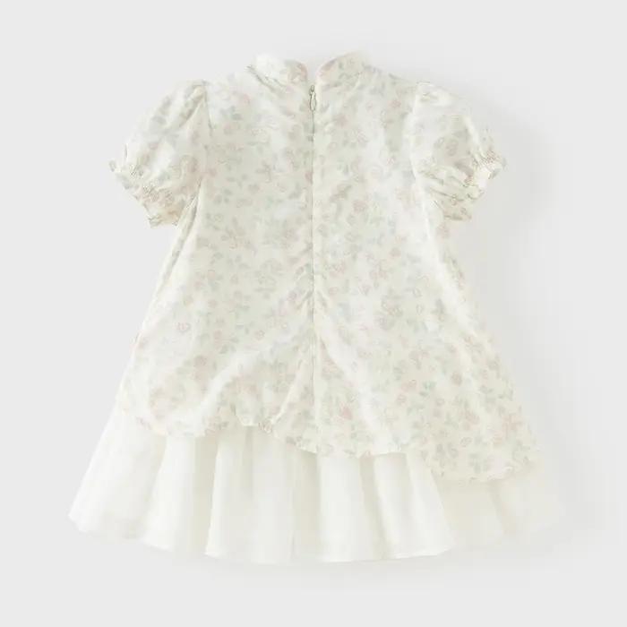 Robes en maille pour filles Dave Bella, robes d'été pour enfants, vêtements pour enfants, robe éléga