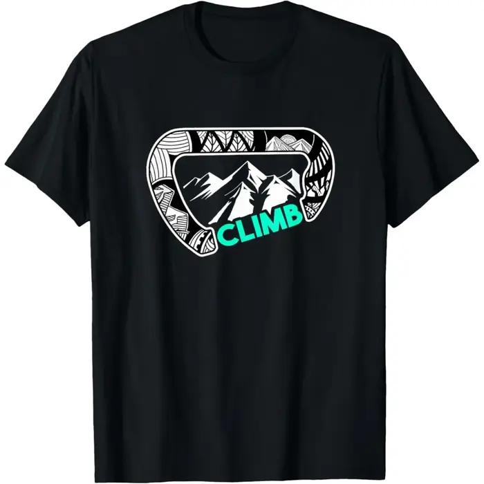 T-shirt à manches courtes en coton peigné pour grimpeurs homme escalade bouldering décontracté occasions spéciales
