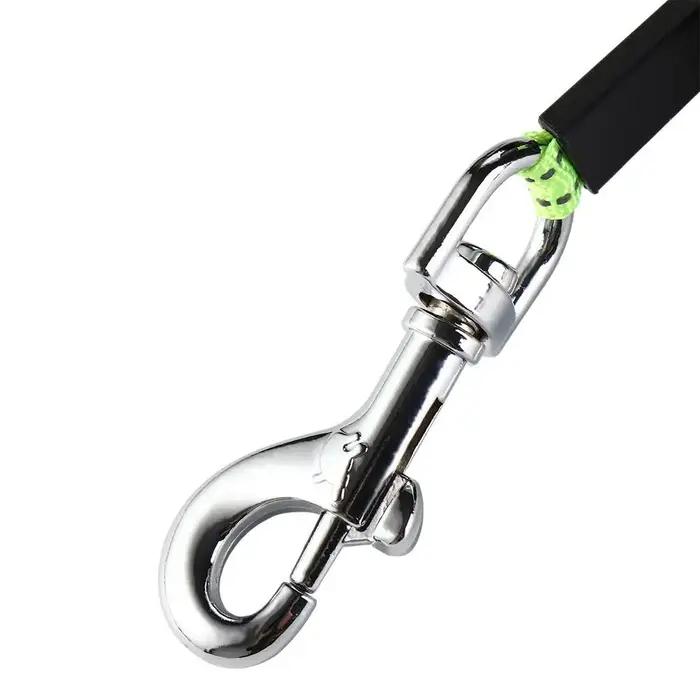 Laisse double rétractable pour chien avec lumières