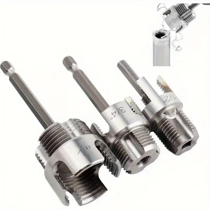 Kit d'outils de filetage de tuyaux robustes en PVC pour tuyaux PPR et MPP trois pièces mâle femelle polyvalents pour bricolage et rénovation